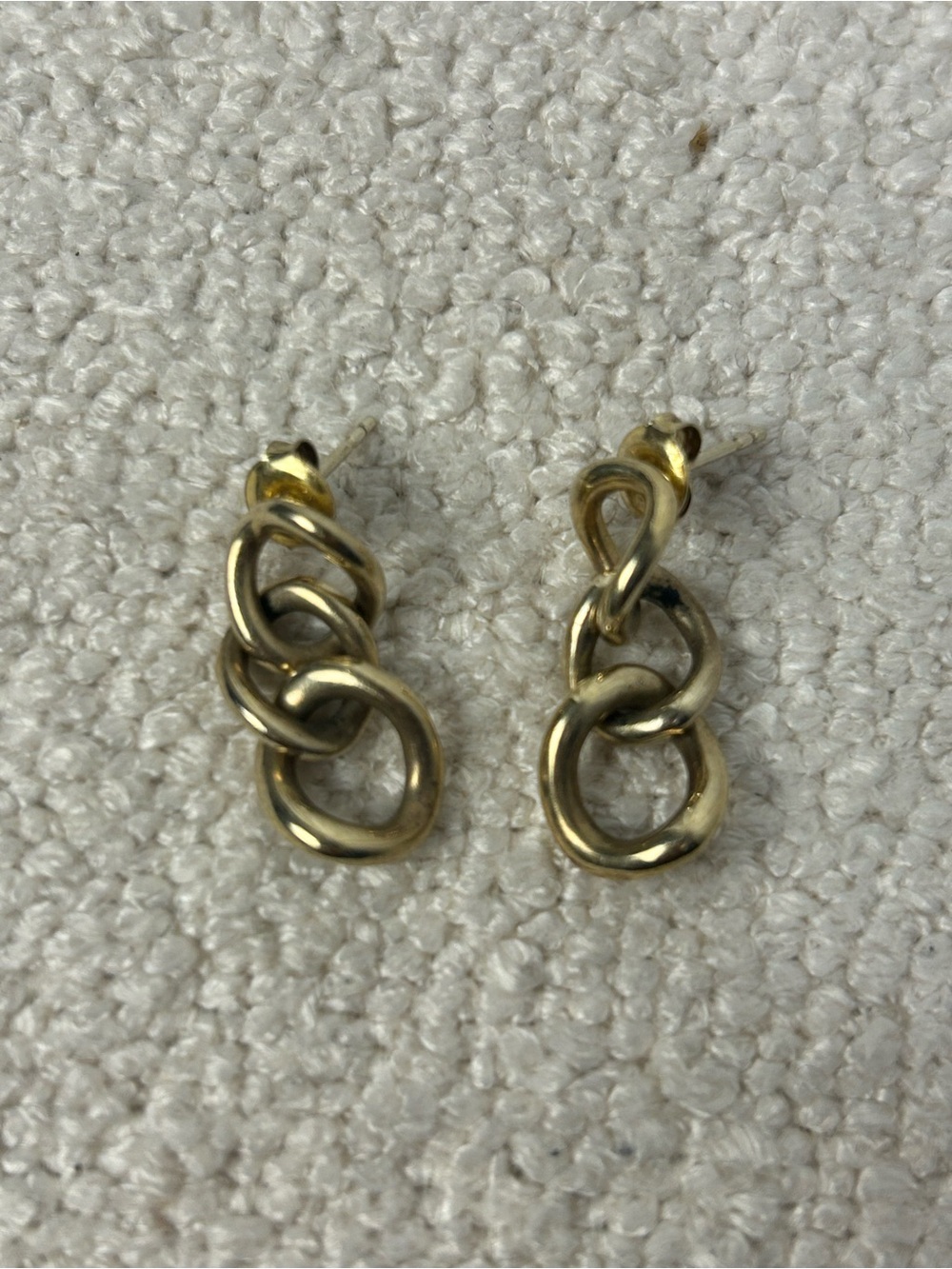 Mejuri Gold Linked Loop Drop Earrings